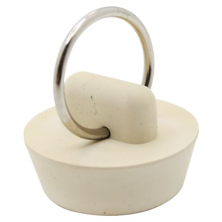 Thrifco Plumbing 1 Inch Universal Rubber Sink Drain Stopper in White 4400600